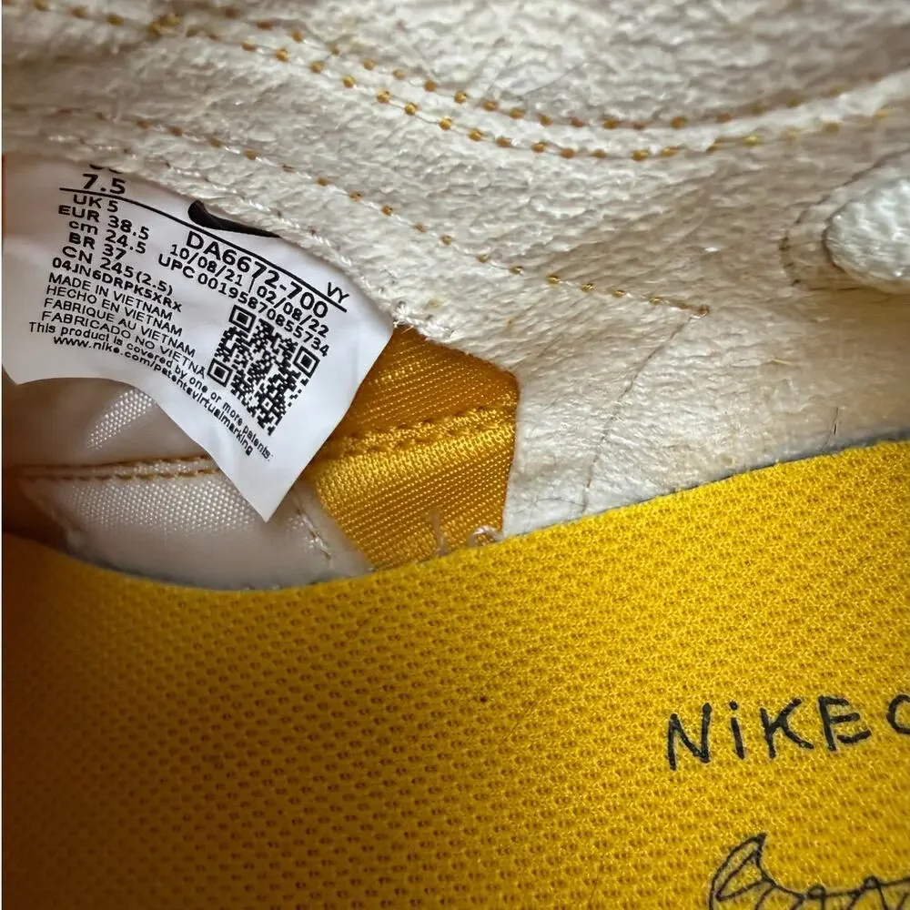 Tom Sachs x NikeCraft General Purpose Shoe Yellow Sneaker Women's 7.5
